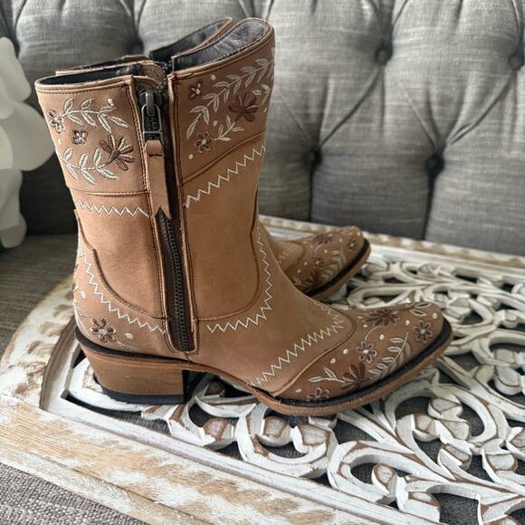 Lane Embroidered Side Zip Western Cowboy Boots Women’s 6.5 - Picture 2 of 9